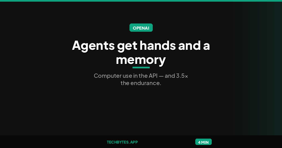 OpenAI Agents API Adds Computer Use, Tool Search, Context Compaction