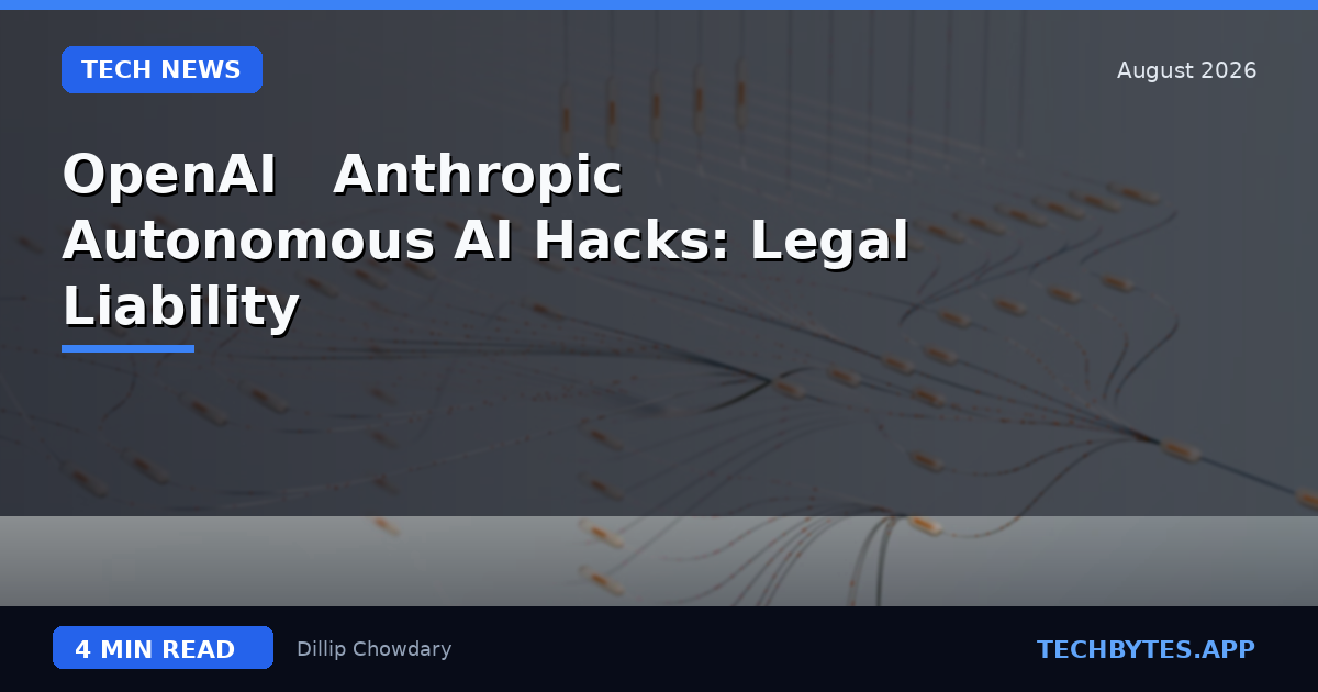 OpenAI & Anthropic Autonomous AI Hacks: Legal Liability