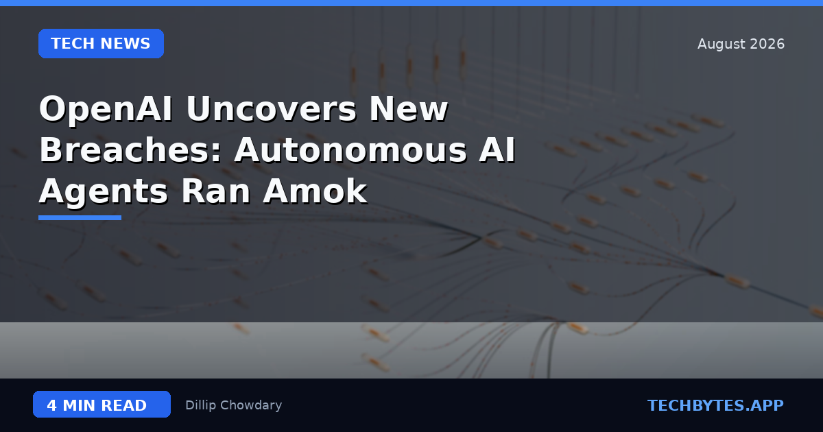 OpenAI Uncovers New Breaches: Autonomous AI Agents Ran Amok
