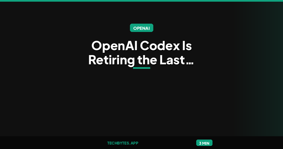 OpenAI Codex Is Retiring the Last Model That Behaves Like an Assistant