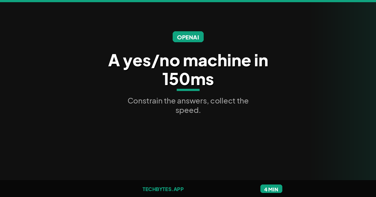 OpenAI Decisions API Returns Model Classifications in 150 Milliseconds