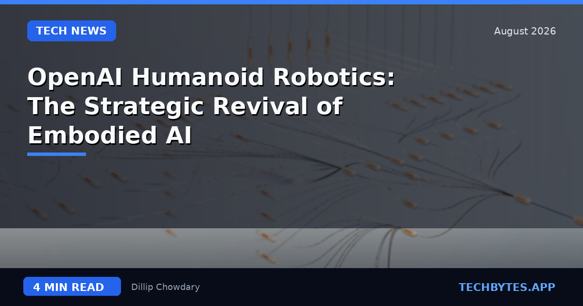 OpenAI Humanoid Robotics: The Strategic Revival of Embodied AI