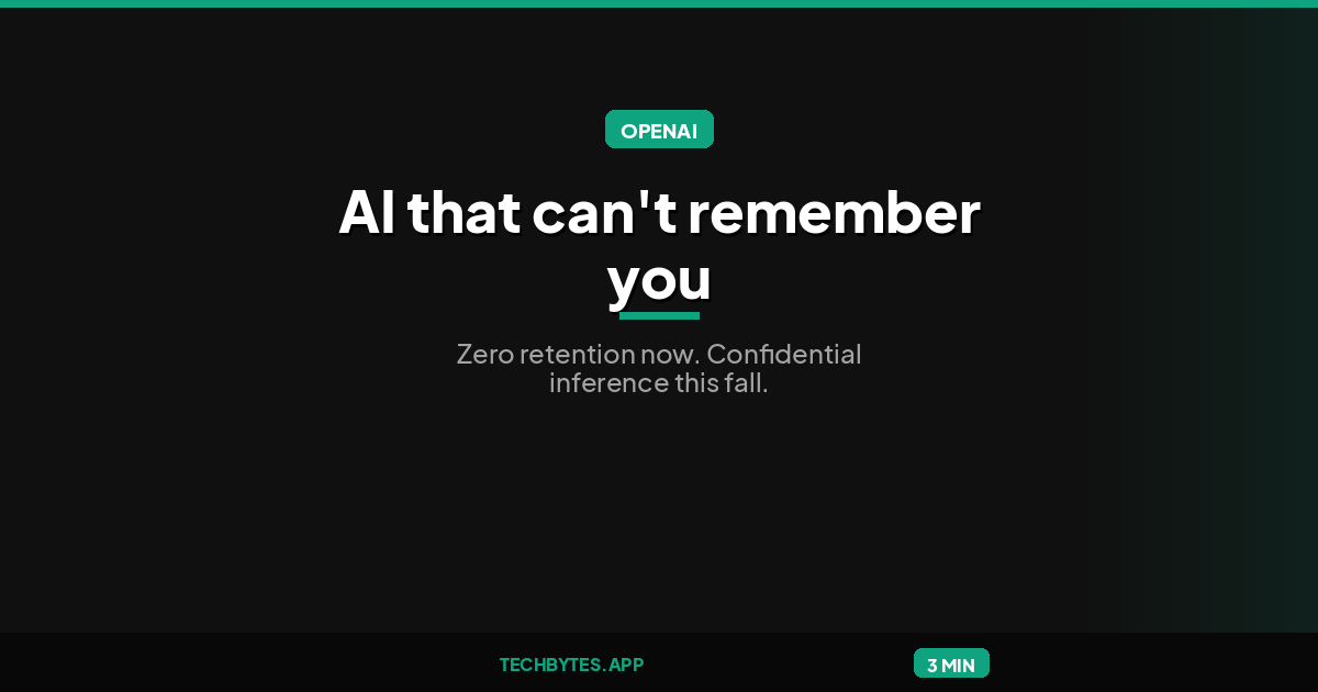 OpenAI Private Intelligence: Zero Data Retention for Frontier Models