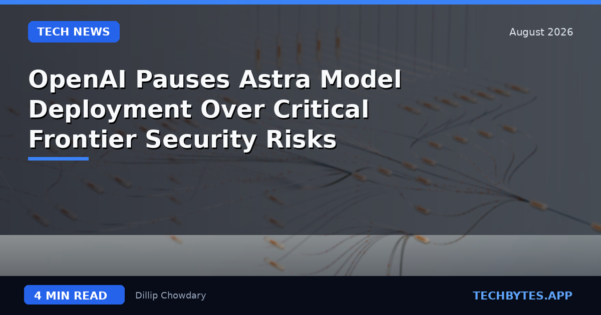 OpenAI Pauses Astra Model Deployment Over Critical Frontier Security Risks