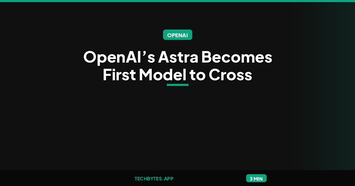 OpenAI’s Astra Becomes First Model to Cross Critical Cybersecurity