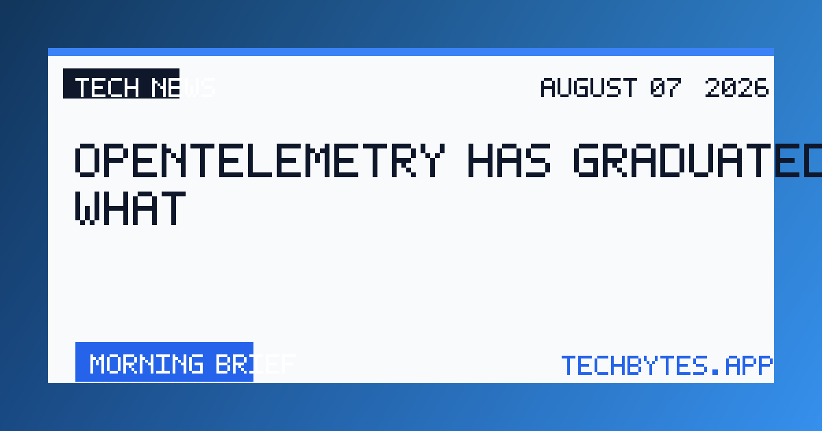 OpenTelemetry has graduated… Now what?