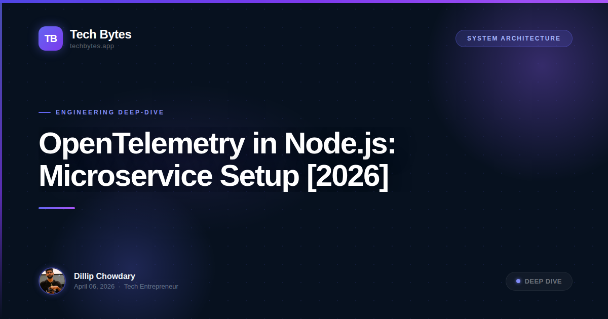 OpenTelemetry in Node.js: Microservice Setup [2026]