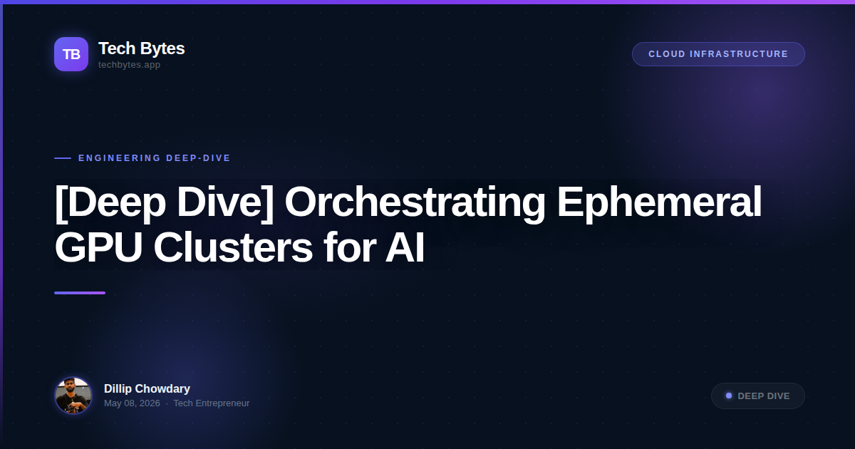 [Deep Dive] Orchestrating Ephemeral GPU Clusters for AI