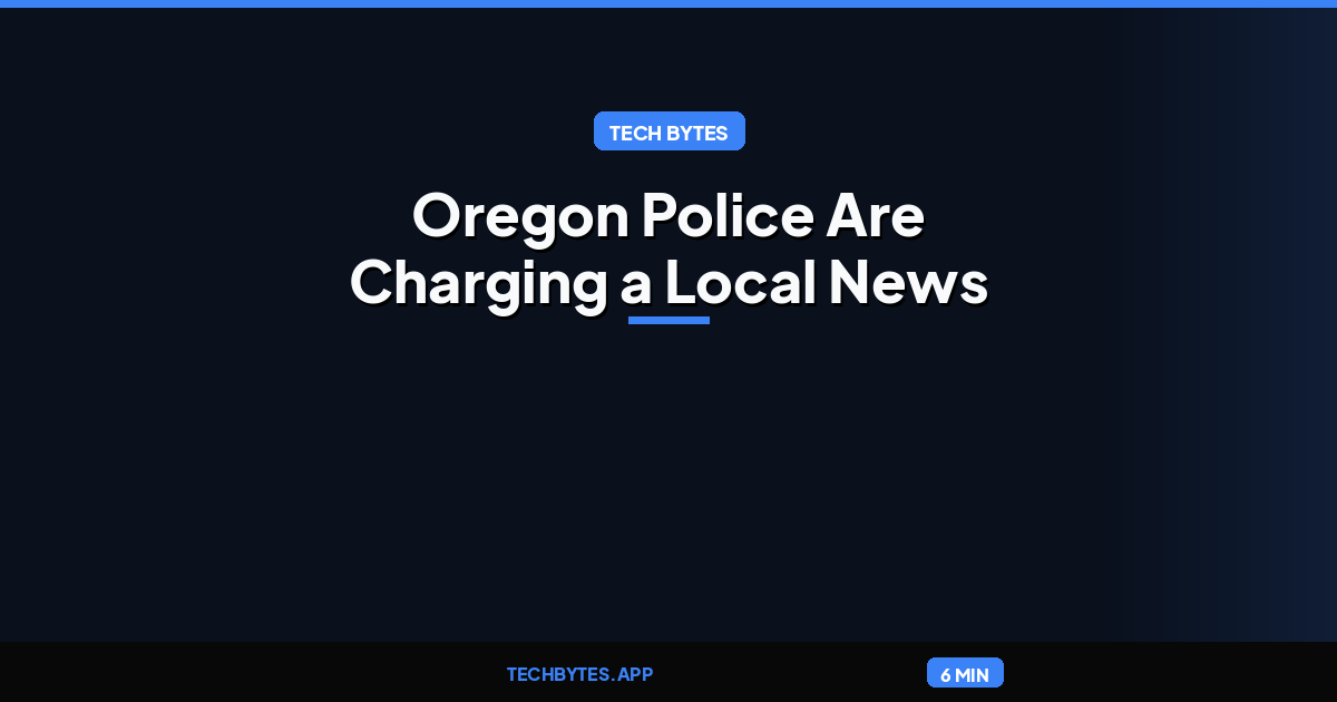 Oregon Police Are Charging a Local News Outlet $2.5 million for Records