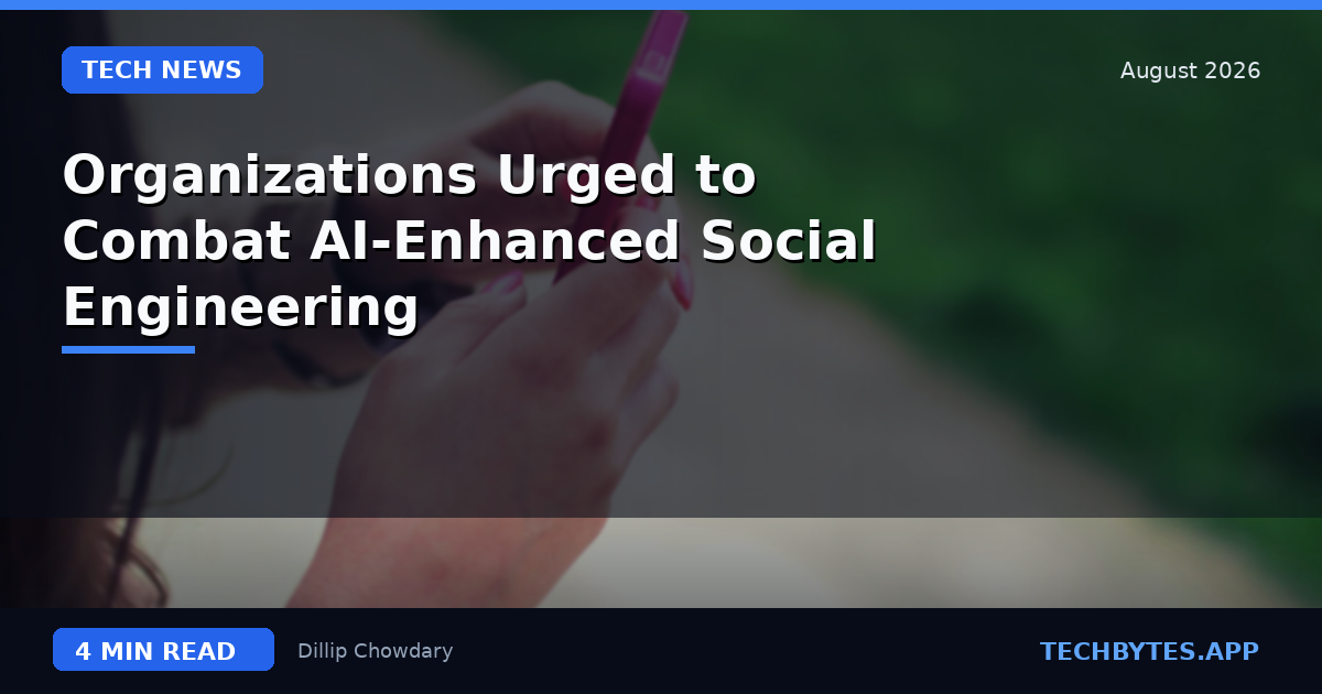 Organizations Urged to Combat AI-Enhanced Social Engineering