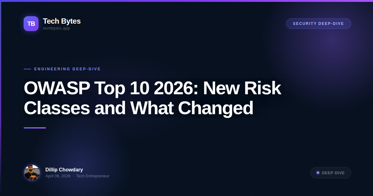 OWASP Top 10 2026: New Risk Classes and What Changed