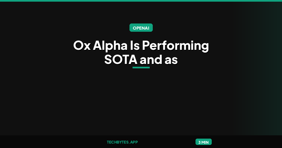 Ox Alpha Is Performing SOTA and as Well as GPT-5.6 Sol in Multi-Agent