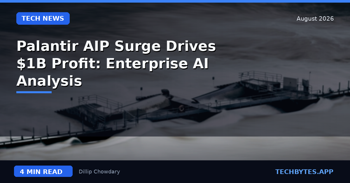 Palantir AIP Surge Drives $1B Profit: Enterprise AI Analysis