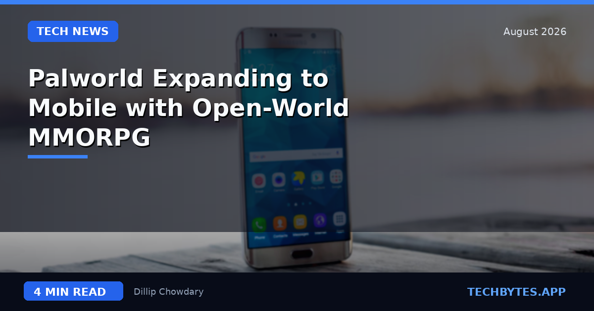 Palworld Expanding to Mobile with Open-World MMORPG
