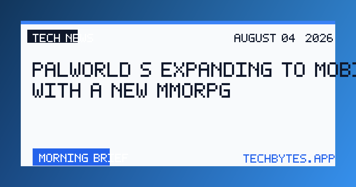 Palworld’s expanding to mobile with a new MMORPG