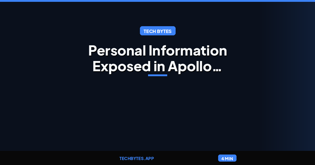 Personal Information Exposed in Apollo Global Data Breach