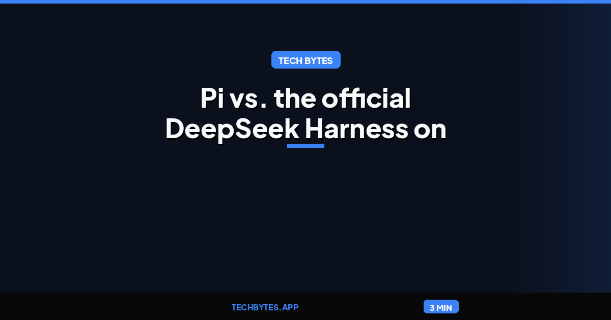 Pi vs. the official DeepSeek Harness on the same local model (Qwen3.8-27B)