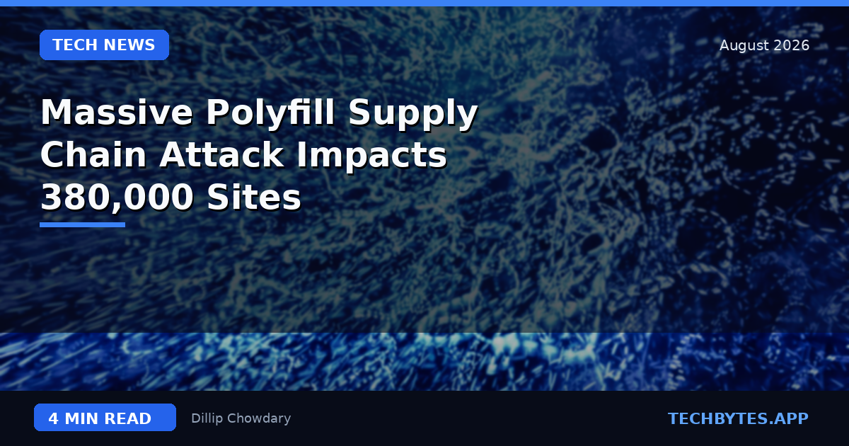 Massive Polyfill Supply Chain Attack Impacts 380,000 Sites