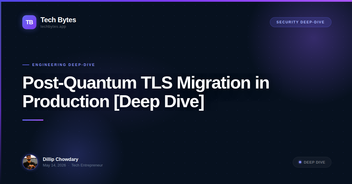 Post-Quantum TLS Migration in Production [Deep Dive]