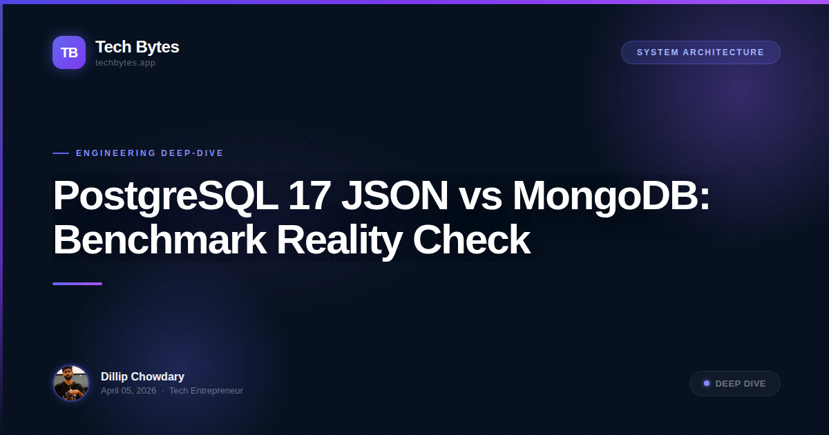 PostgreSQL 17 JSON vs MongoDB: Benchmark Reality Check