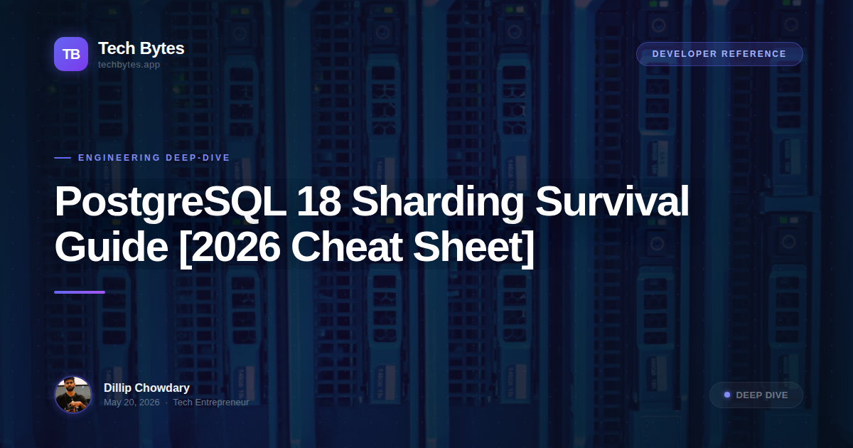 PostgreSQL 18 Sharding Survival Guide [2026 Cheat Sheet]