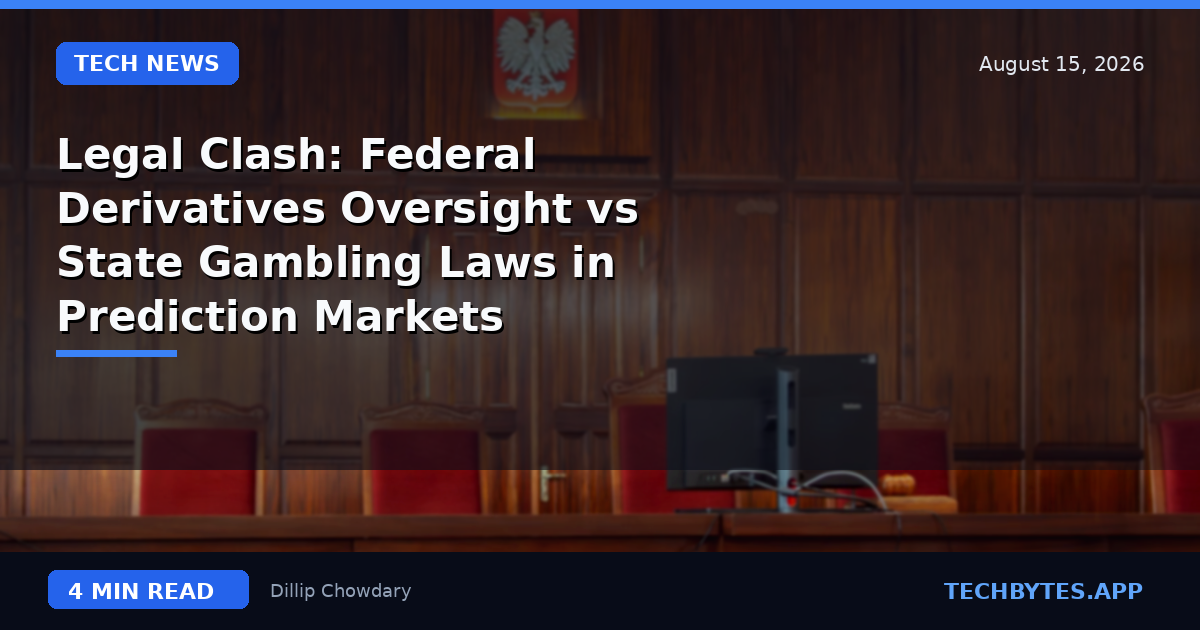 Legal Clash: Federal Derivatives Oversight vs State Gambling Laws in Prediction Markets