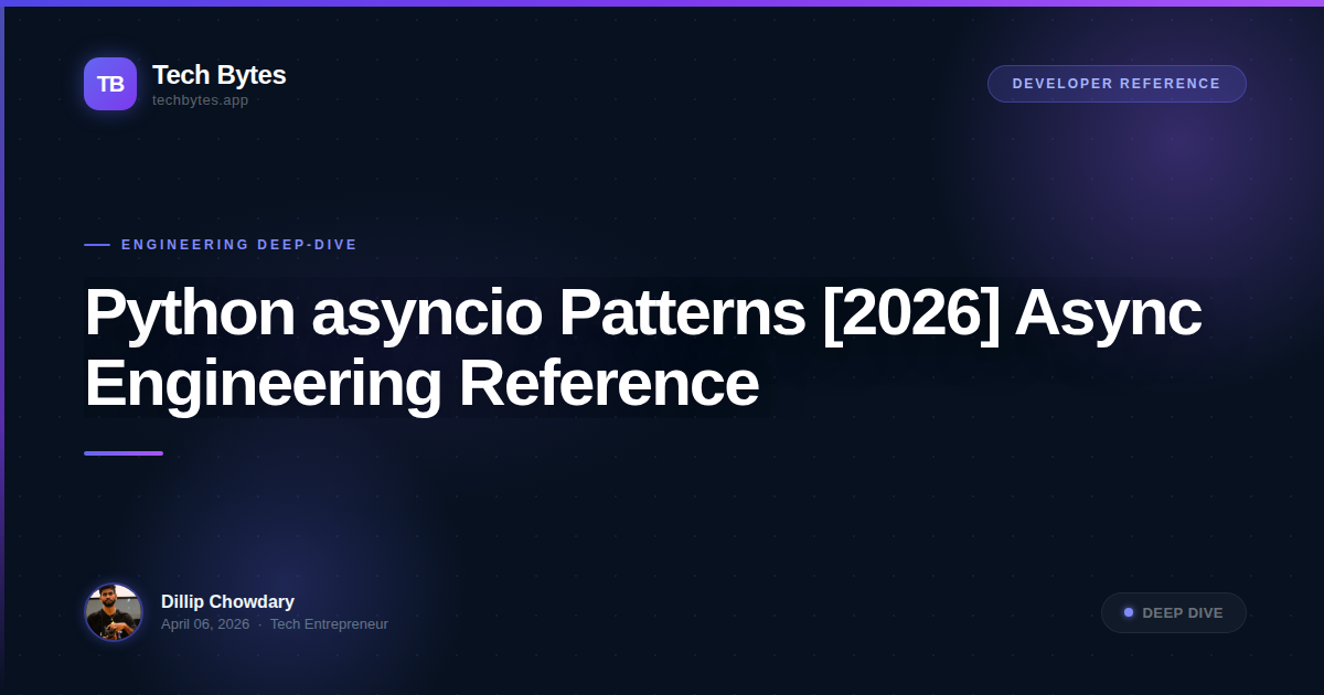 Python asyncio Patterns [2026] Async Engineering Reference