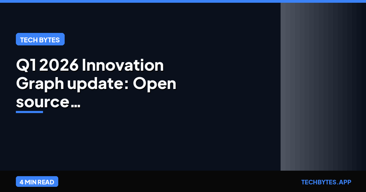Q1 2026 Innovation Graph update: Open source collaboration is accelerating worldwide