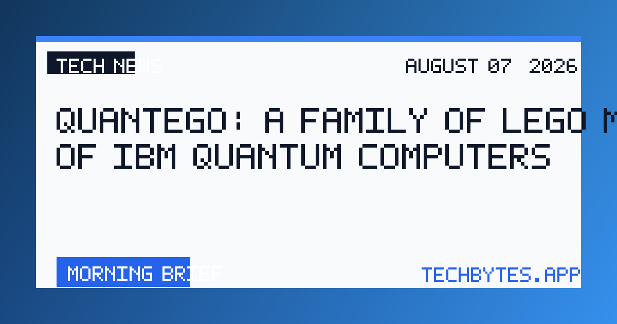 Quantego: A Family of Lego Models of IBM Quantum Computers
