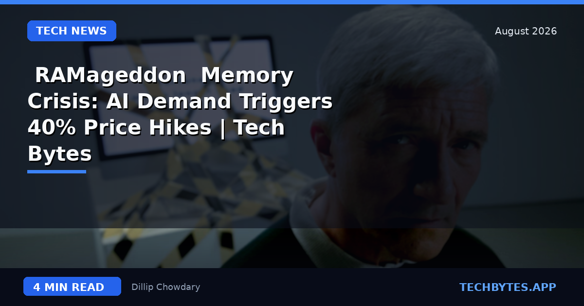 'RAMageddon' Memory Crisis: AI Demand Triggers 40% Price Hikes | Tech Bytes