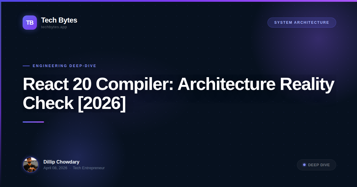 React 20 Compiler: Architecture Reality Check [2026]