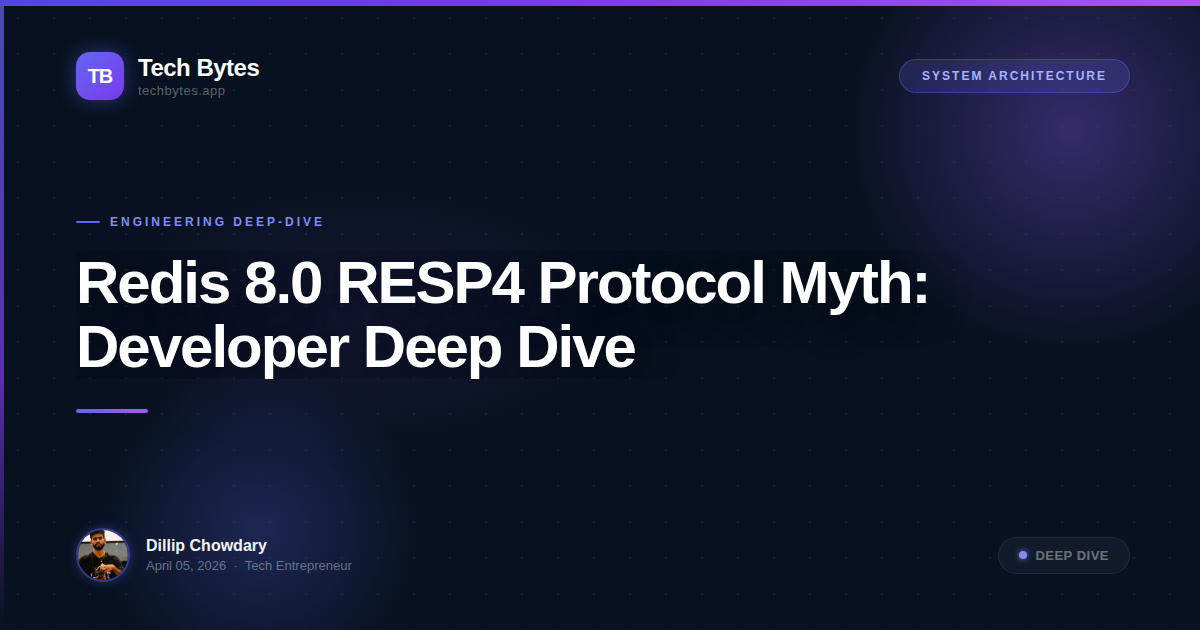Redis 8.0 RESP4 Protocol Myth: Developer Deep Dive