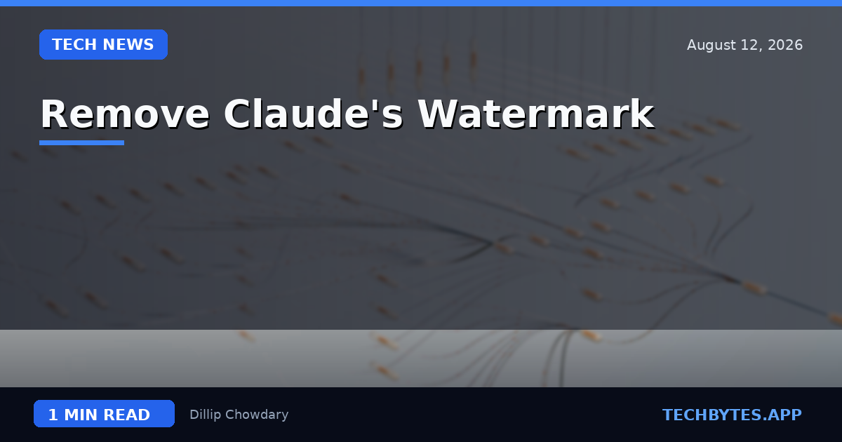 Remove Claude's Watermark