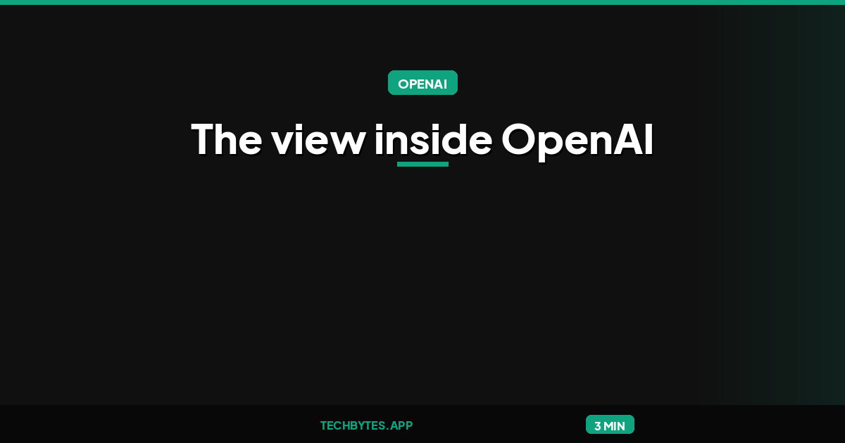 Research acceleration: The view inside OpenAI