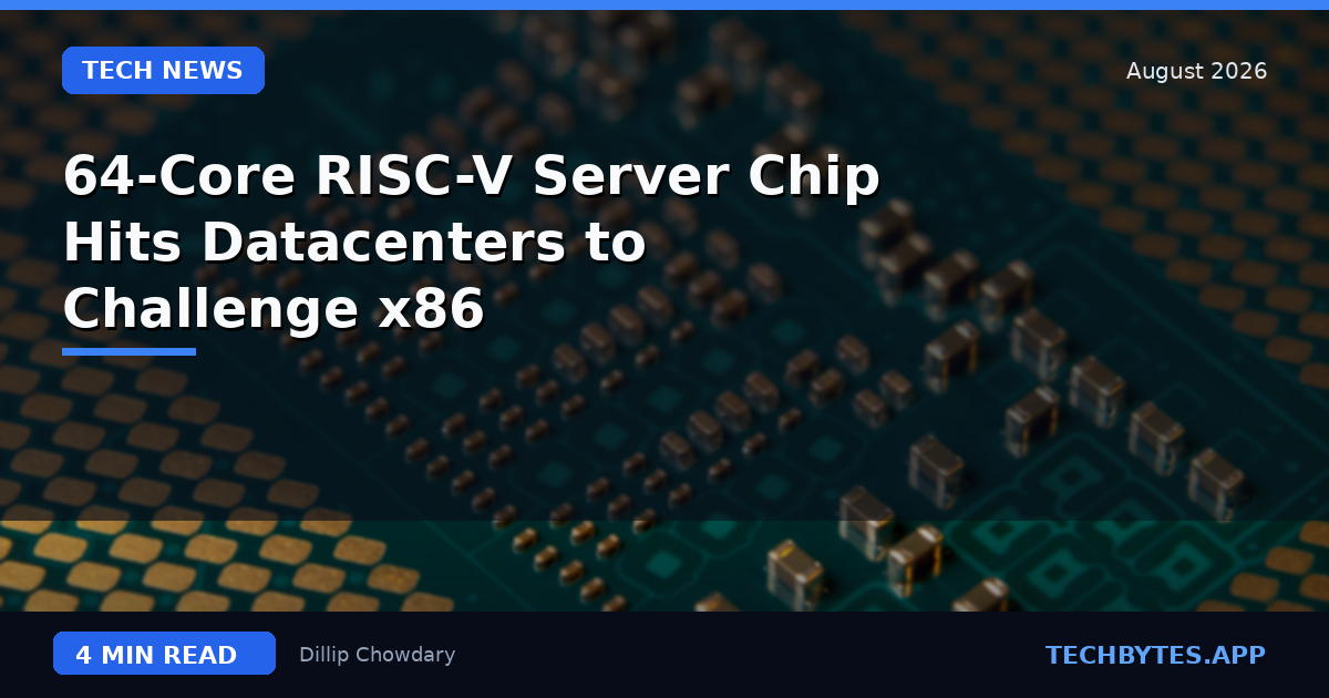 64-Core RISC-V Server Chip Hits Datacenters to Challenge x86
