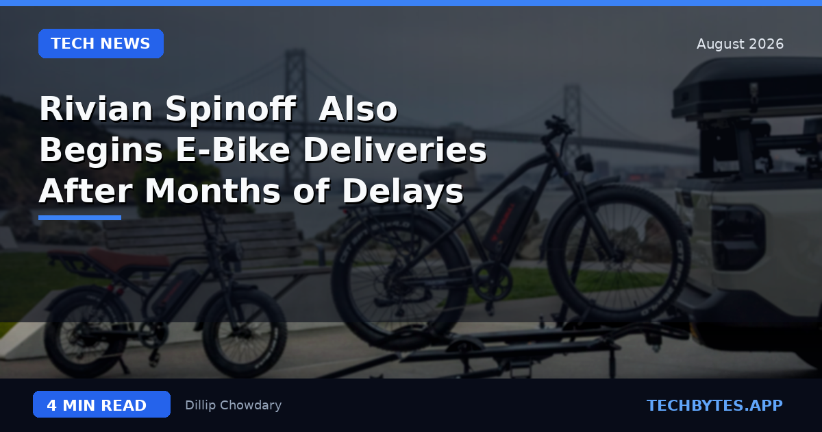 Rivian Spinoff 'Also' Begins E-Bike Deliveries After Months of Delays