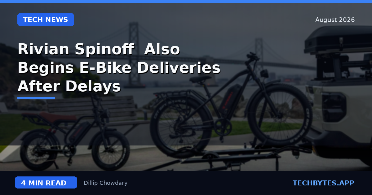 Rivian Spinoff 'Also' Begins E-Bike Deliveries After Delays