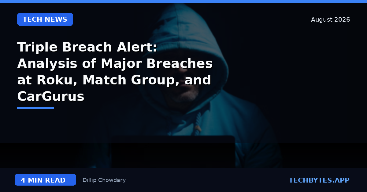 Triple Breach Alert: Analysis of Major Breaches at Roku, Match Group, and CarGurus