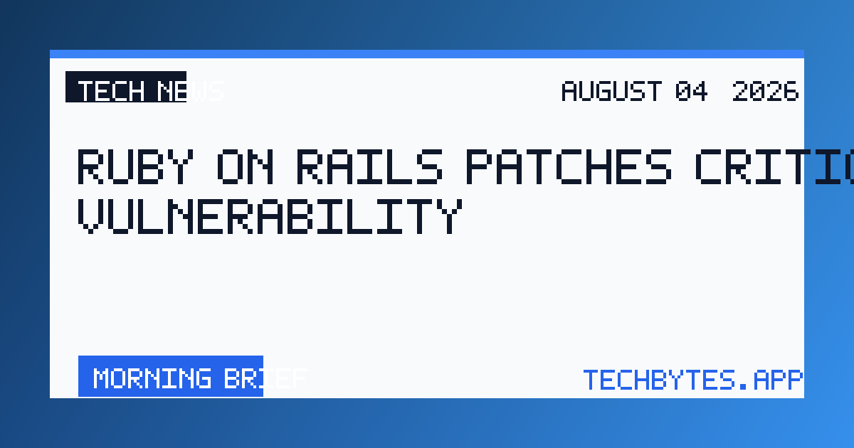 Ruby on Rails Patches Critical Vulnerability