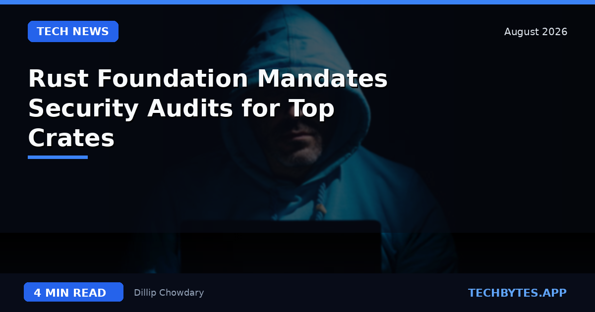 Rust Foundation Mandates Security Audits for Top Crates