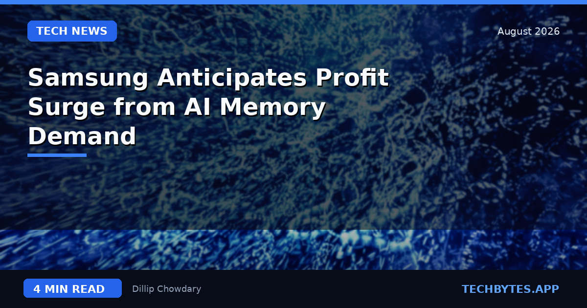 Samsung Anticipates Profit Surge from AI Memory Demand