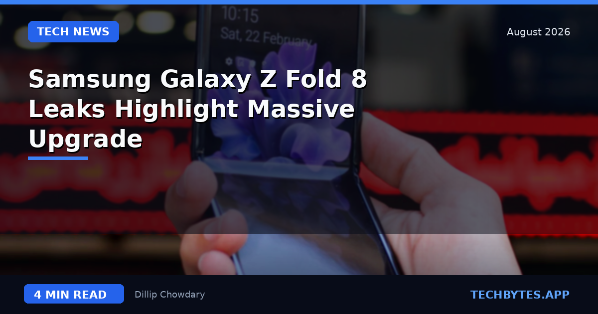 Samsung Galaxy Z Fold 8 Leaks Highlight Massive Upgrade