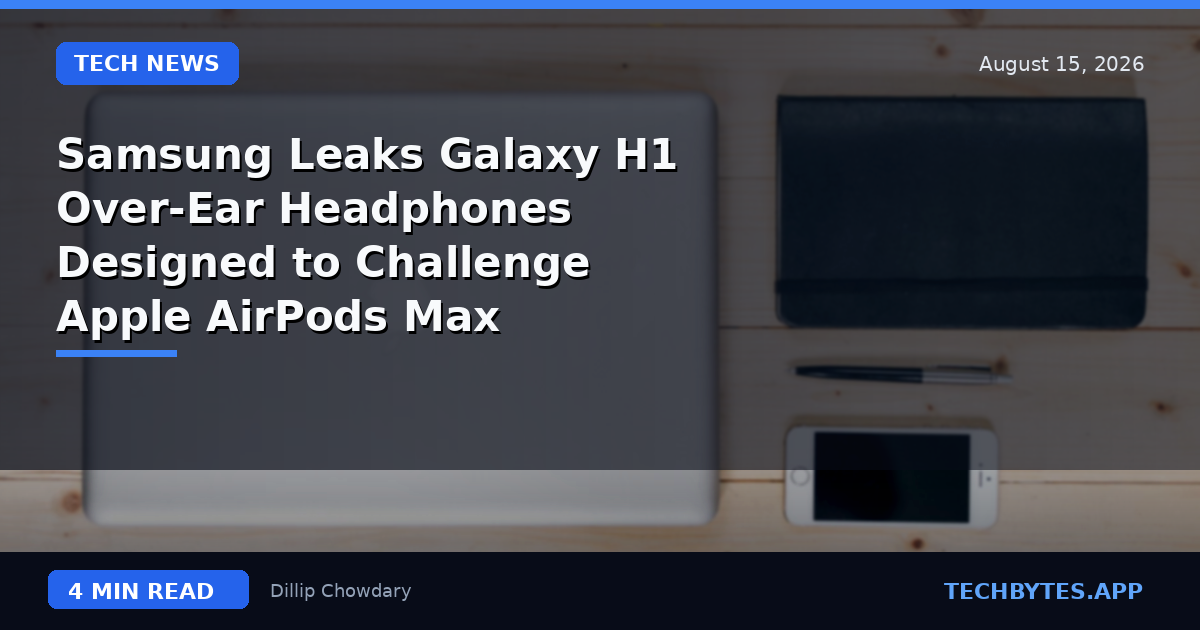 Samsung Leaks Galaxy H1 Over-Ear Headphones Designed to Challenge Apple AirPods Max