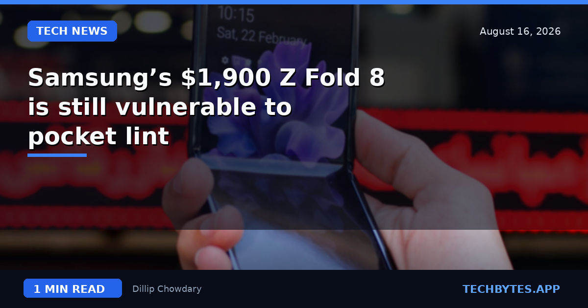 Samsung’s $1,900 Z Fold 8 is still vulnerable to pocket lint