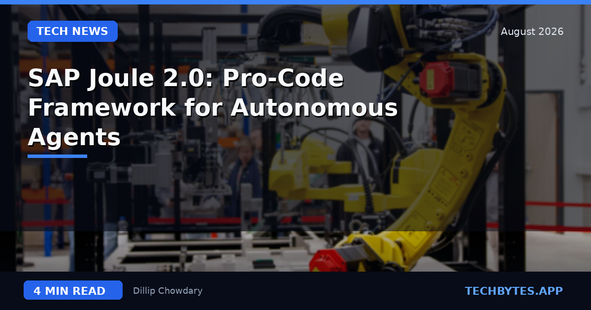 SAP Joule 2.0: Pro-Code Framework for Autonomous Agents
