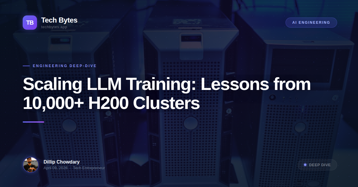 Scaling LLM Training: Lessons from 10,000+ H200 Clusters