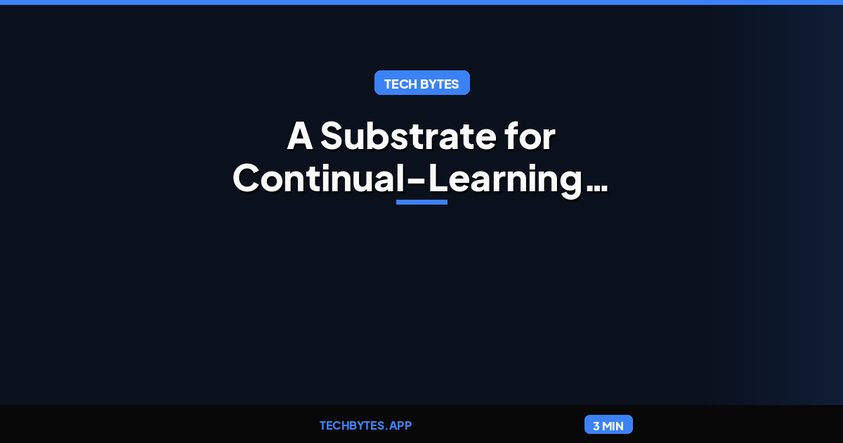 SCLATE: A Substrate for Continual-Learning Agent Training and Evaluation