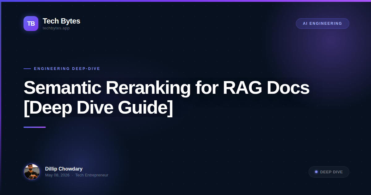Semantic Reranking for RAG Docs [Deep Dive Guide]