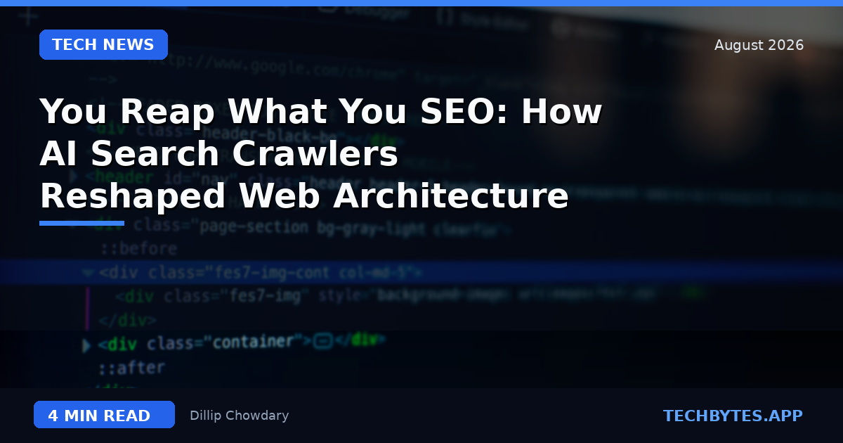 You Reap What You SEO: How AI Search Crawlers Reshaped Web Architecture