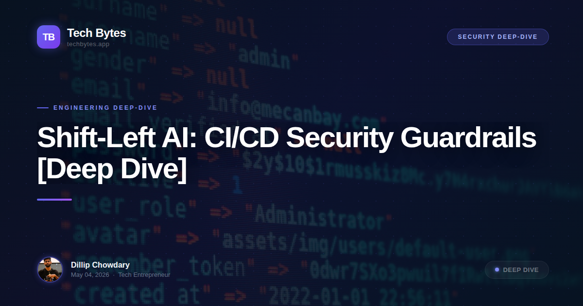 Shift-Left AI: CI/CD Security Guardrails [Deep Dive]